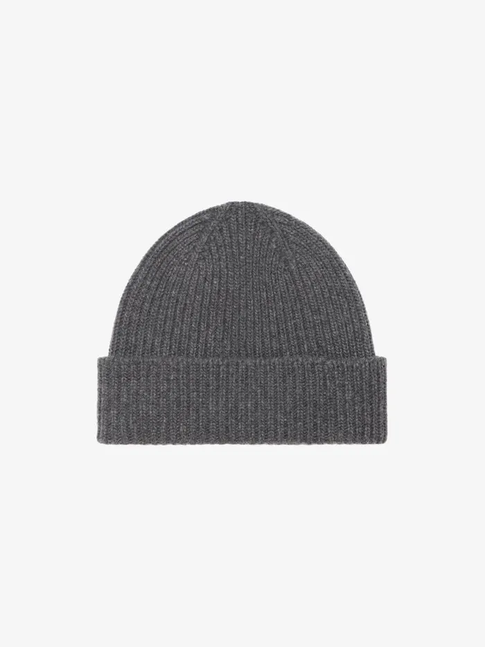 Women Beanies and Caps Givenchy Ribbed Beanie In Wool And Cashmere Smoke Grey Women Beanies and Caps Givenchy Ribbed Beanie In Wool And Cashmere Smoke Grey