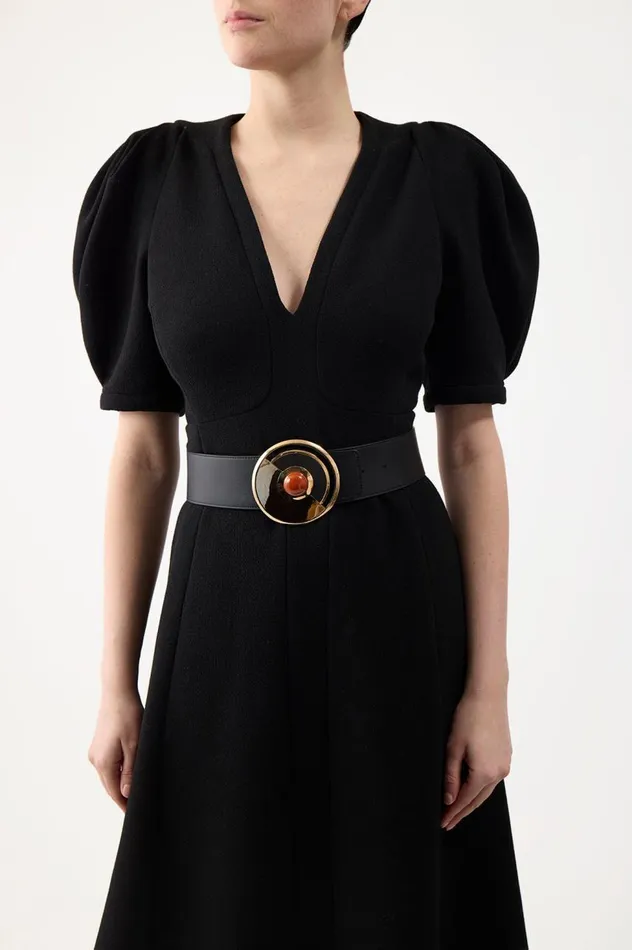 Women Belts Gabriela Hearst Moya Reversible Large Belt In Black Leather Women Belts Gabriela Hearst Moya Reversible Large Belt In Black Leather