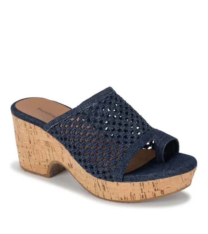 Women Bethie Wedge Sandal Dark Denim Baretraps Wedge Sandals