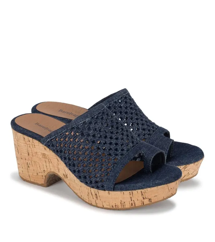 Women Bethie Wedge Sandal Dark Denim Baretraps Wedge Sandals