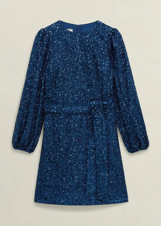 Women Bette Sequin Dress Riverside Blue Hobbs Dresses and Jumpsuits