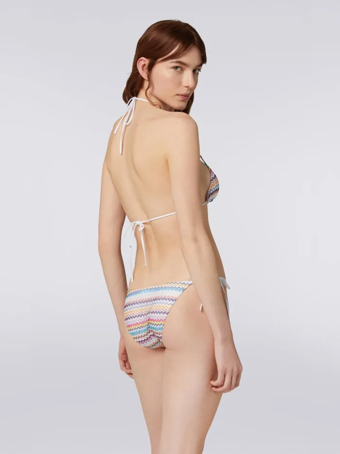 Women Bikini In TwoTone Zigzag Knit Multicoloured Missoni Swimsuits