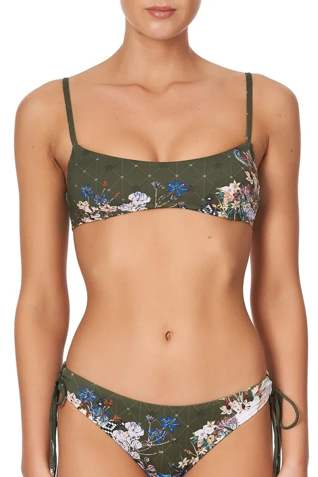 Women Bikinis Camilla Lace Up Back Crop Top Watchful Wings