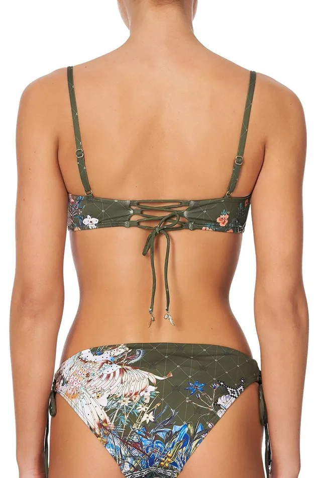 Women Bikinis Camilla Lace Up Back Crop Top Watchful Wings