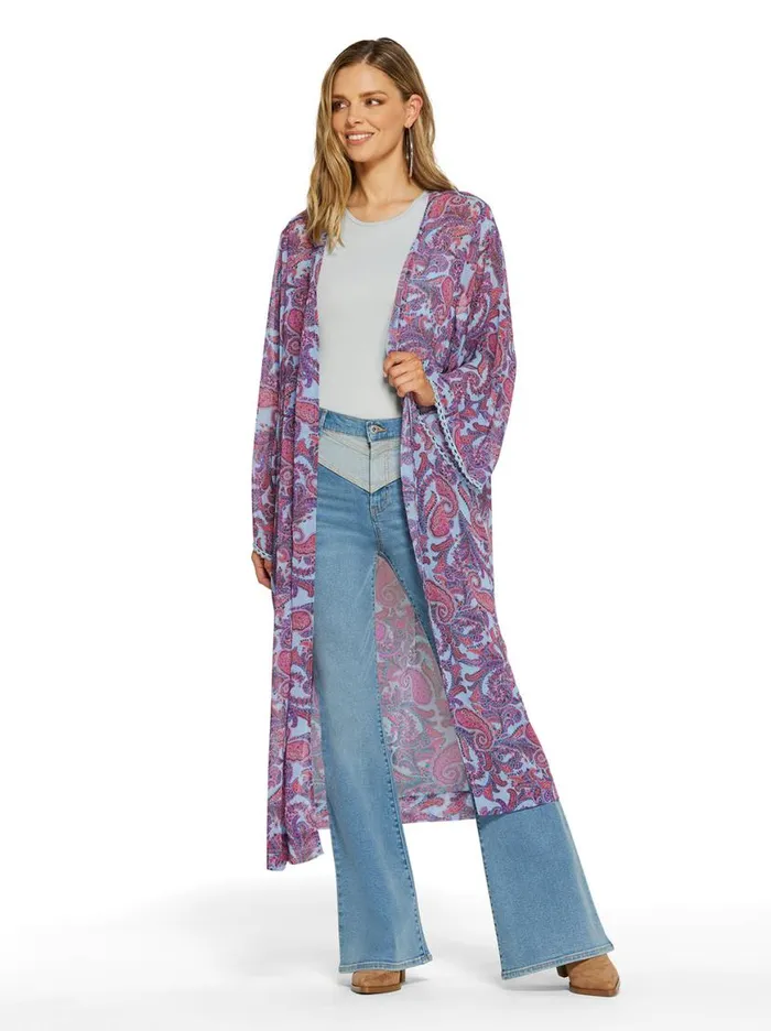 Women Blakely Duster In Solitary Pasiley Jessica Simpson Jackets Blazers and Kimonos