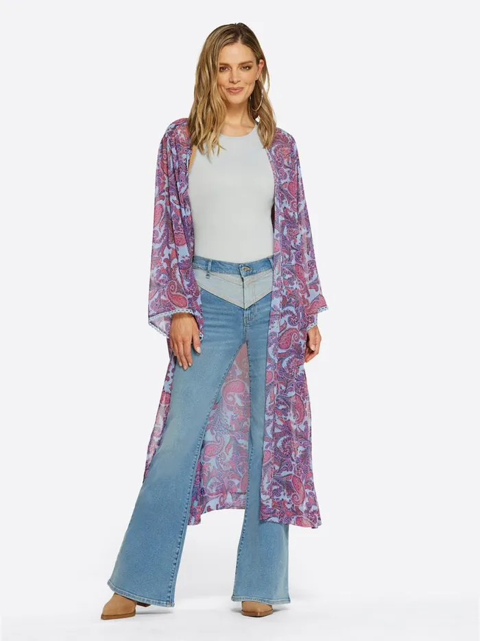 Women Blakely Duster In Solitary Pasiley Jessica Simpson Jackets Blazers and Kimonos