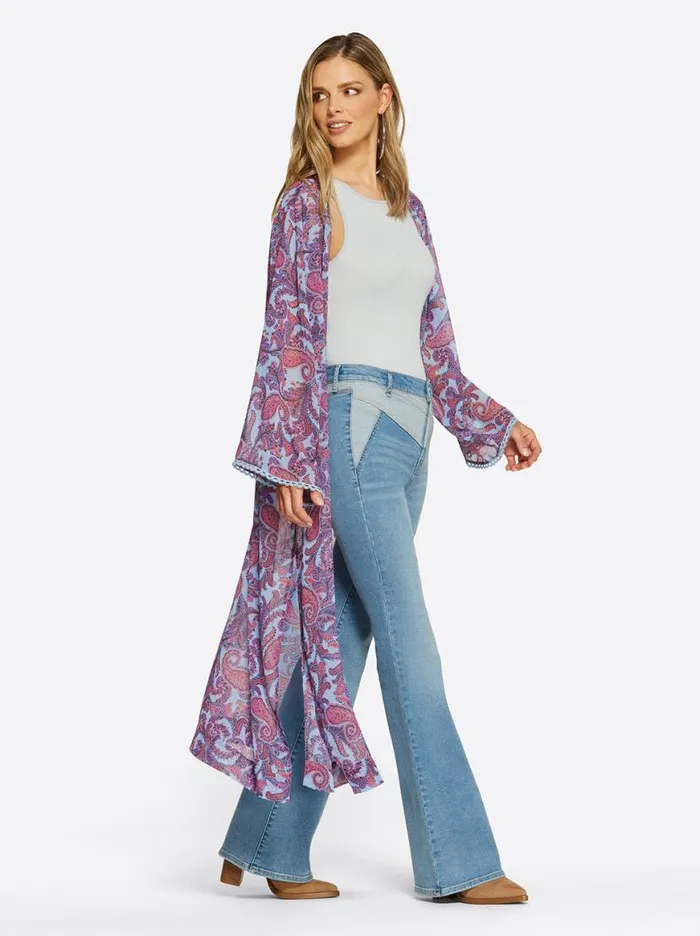 Women Blakely Duster In Solitary Pasiley Jessica Simpson Jackets Blazers and Kimonos