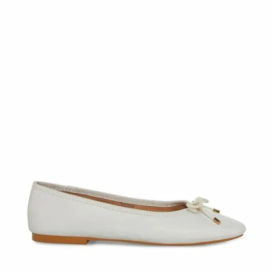 Women BLOSSOMS WHITE LEATHER White Leather Steve Madden Loafers and Flats