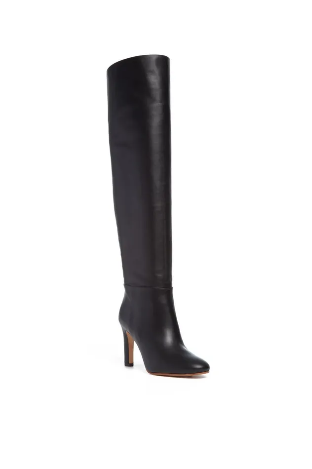 Women Boots Gabriela Hearst Linda OvertheKnee Boot In Black Leather