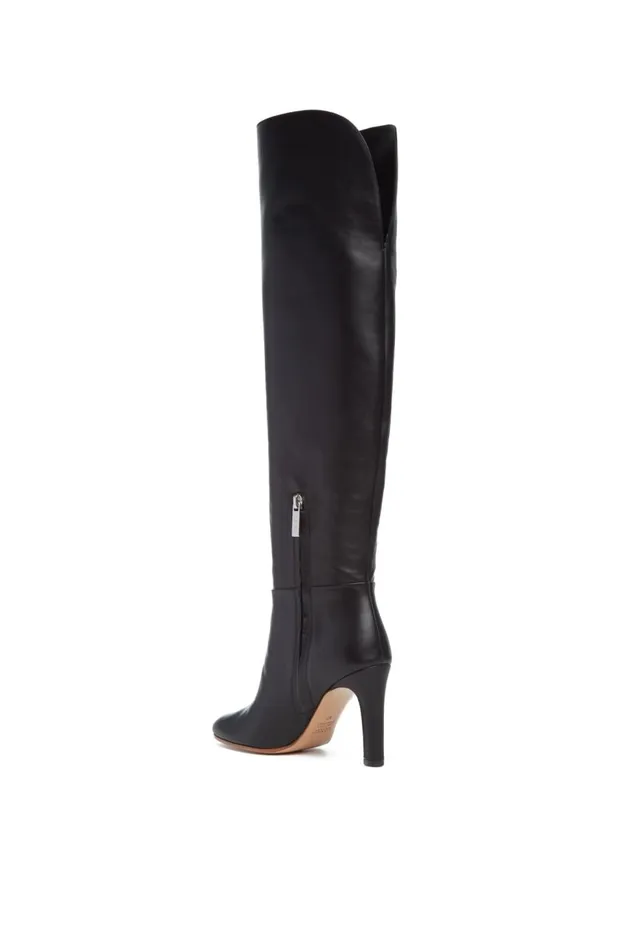 Women Boots Gabriela Hearst Linda OvertheKnee Boot In Black Leather