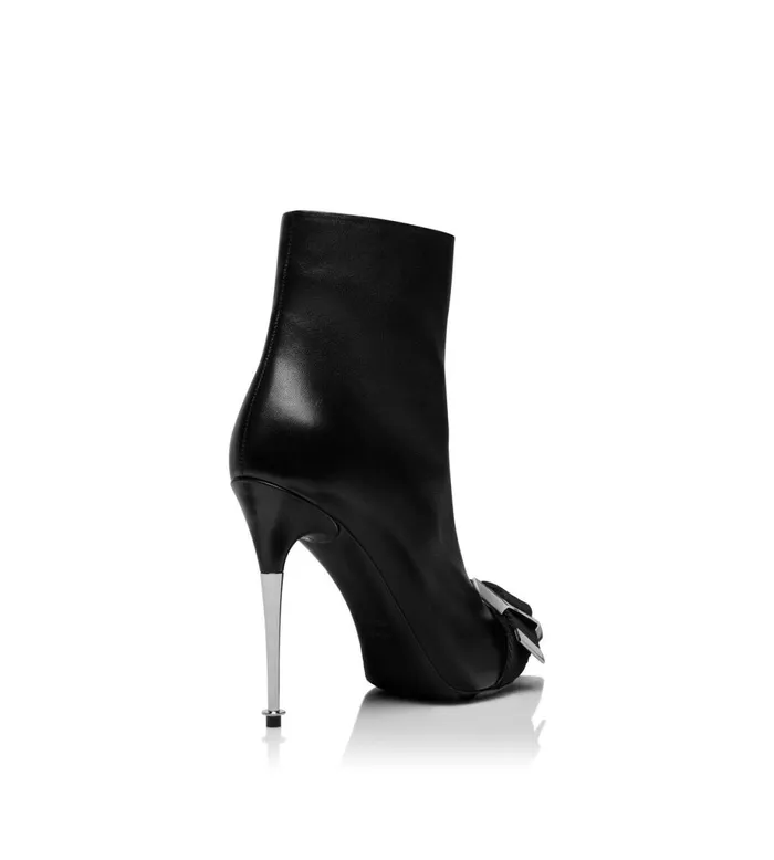 Women Boots Tom Ford Nappa Leather Buckle Ankle Boot Black