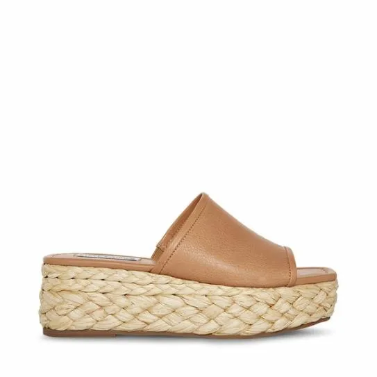 Women BRAIDEN TAN LEATHER Tan Leather Steve Madden Sandals