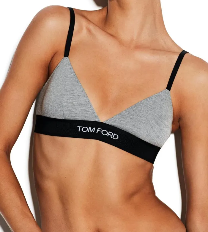 Women Bras Tom Ford Modal Signature Bra Grey Melange