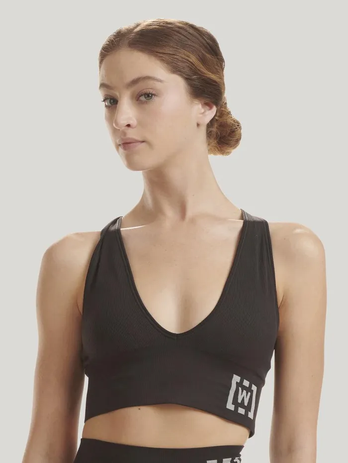 Women Bras Wolford Shaping Athleisure Crop Top Bra Black