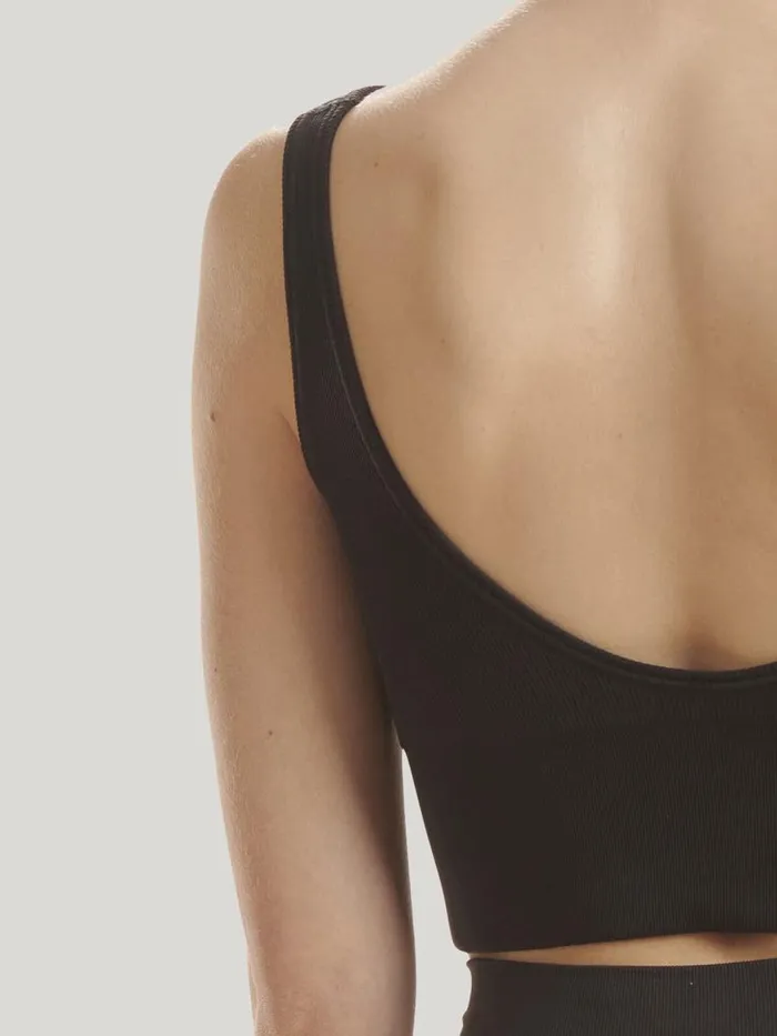 Women Bras Wolford Shaping Athleisure Crop Top Bra Black