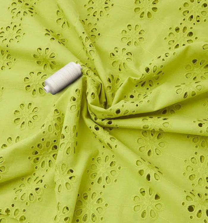 Women Broderie Anglaise Fabric Cut 8211 Anise Green Promod Fabric Cuts And Patterns
