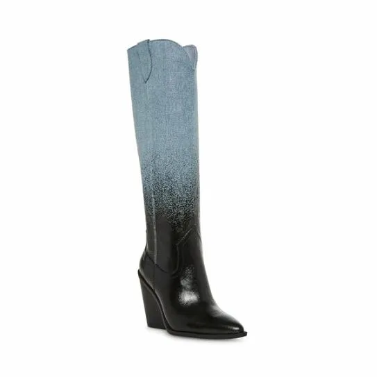 Women BRONCO DENIM MULTI Denim Multi Steve Madden Boots and Booties Women BRONCO DENIM MULTI Denim Multi Steve Madden Boots and Booties