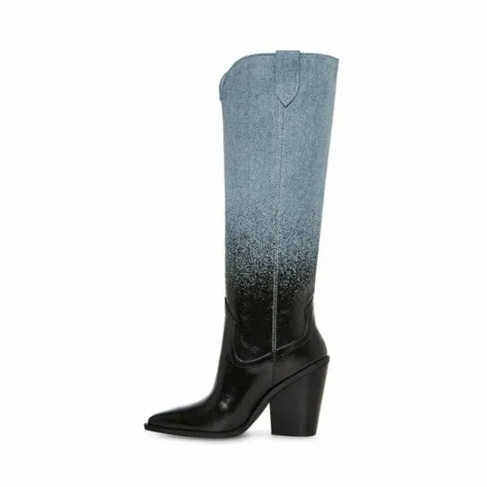 Women BRONCO DENIM MULTI Denim Multi Steve Madden Boots and Booties Women BRONCO DENIM MULTI Denim Multi Steve Madden Boots and Booties