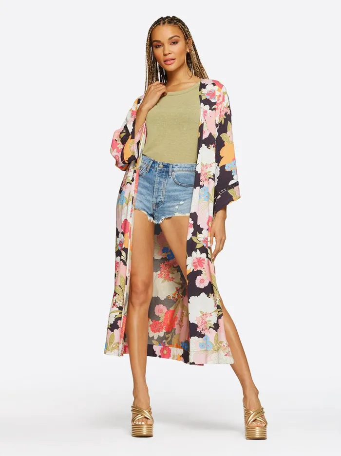 Women Caelan Kimono In Blooms In The Bay Jessica Simpson Jackets Blazers and Kimonos