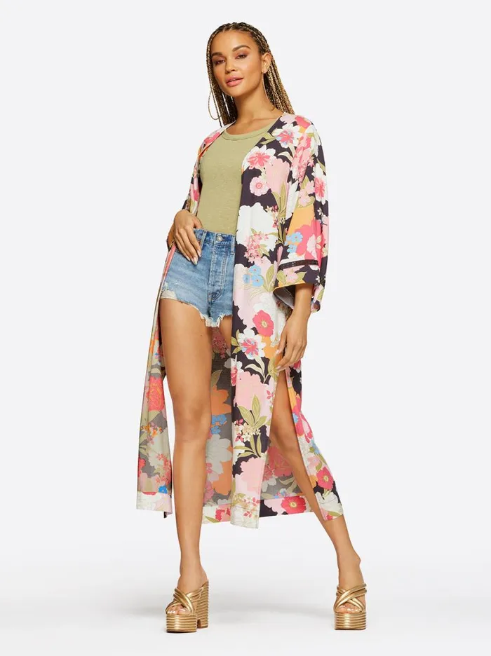 Women Caelan Kimono In Blooms In The Bay Jessica Simpson Jackets Blazers and Kimonos