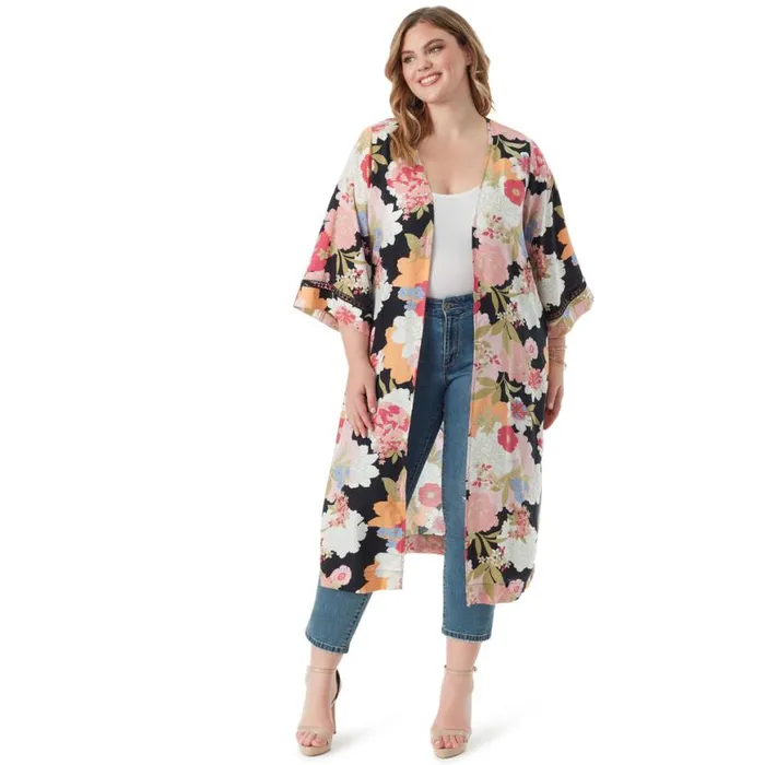 Women Caelan Kimono In Blooms In The Bay Jessica Simpson Jackets Blazers and Kimonos