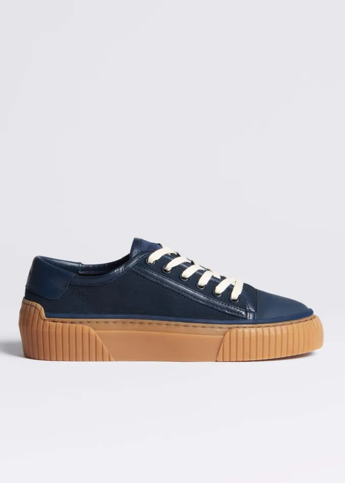 Women Canvas Low Top Sneaker Navy MEEM