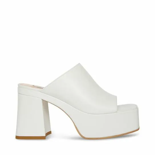 Women CAPRIA WHITE LEATHER White Leather Steve Madden Heels