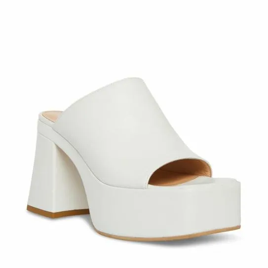 Women CAPRIA WHITE LEATHER White Leather Steve Madden Heels