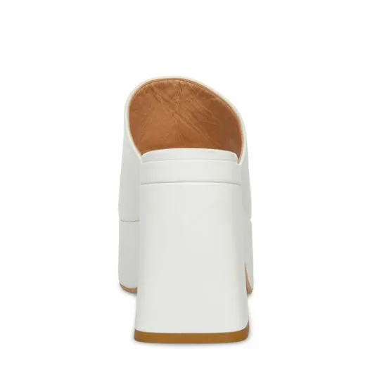 Women CAPRIA WHITE LEATHER White Leather Steve Madden Heels