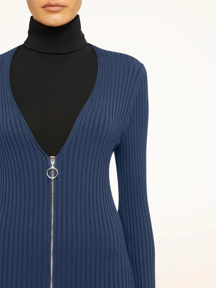 Women Cardigans and Jackets Wolford Merino Rib Cardigan Dust Blue