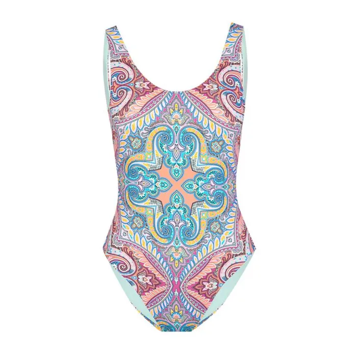 Women Carnival In Rio Reversible One Piece In Cool Multi Jessica Simpson Swim