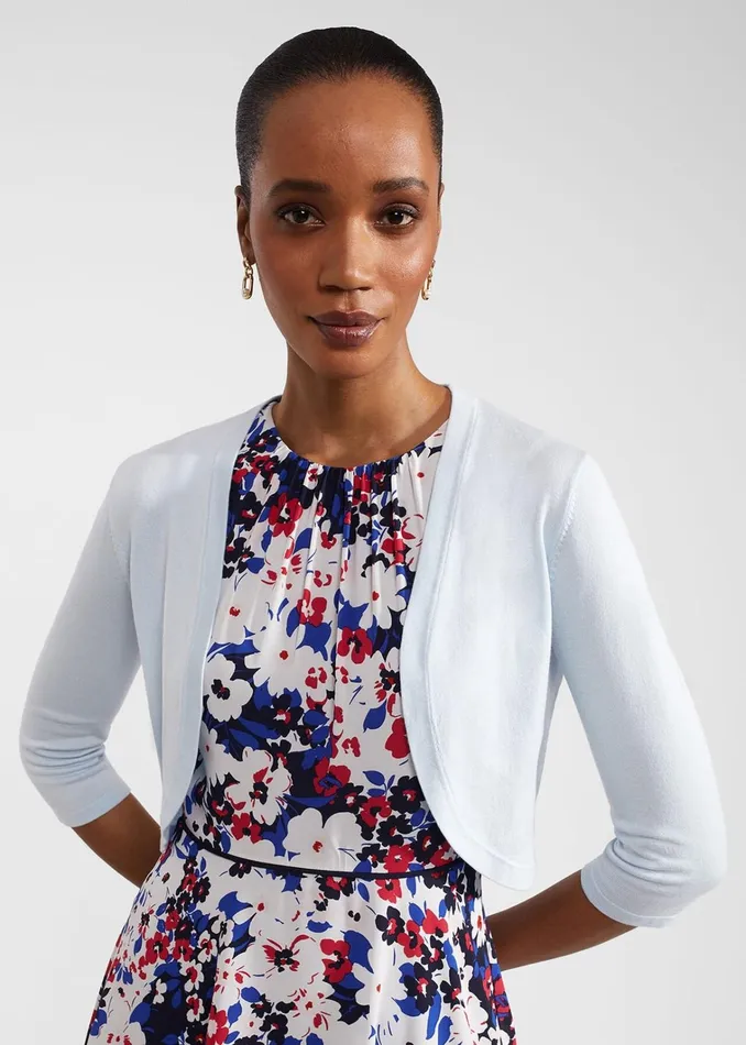 Women Carrie Bolero Pale Blue Hobbs Jumpers and Cardigans