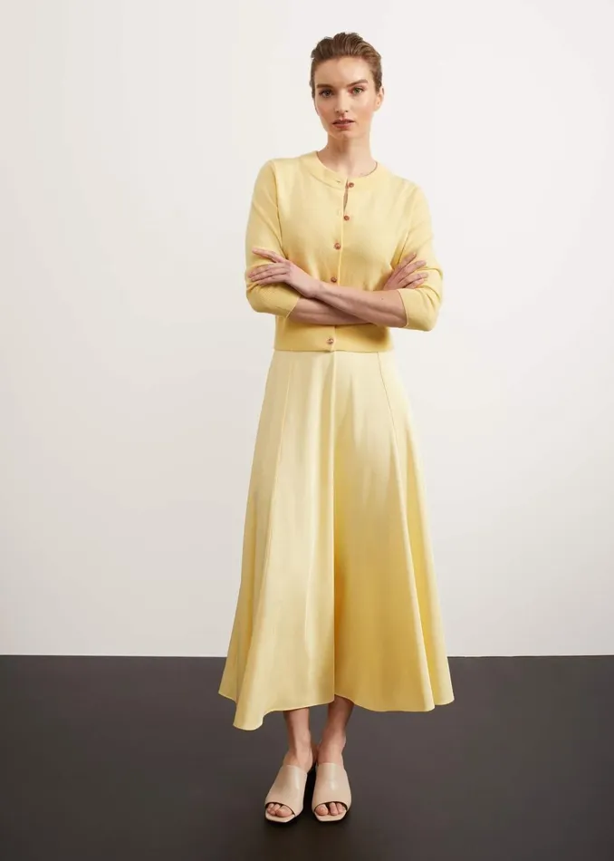Women Charteris Skirt Pale Yellow Hobbs Skirts