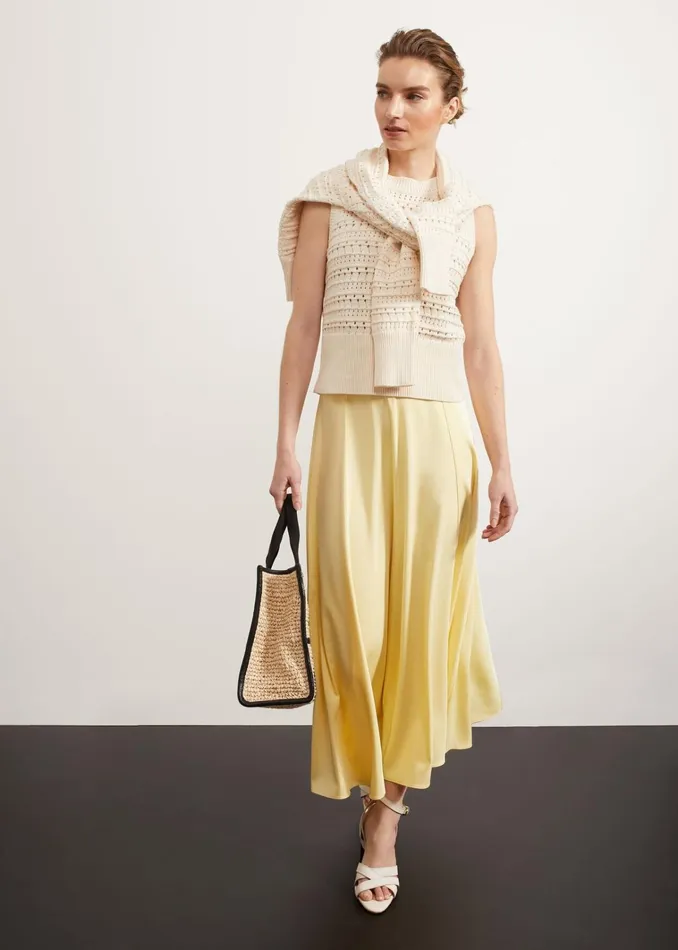 Women Charteris Skirt Pale Yellow Hobbs Skirts