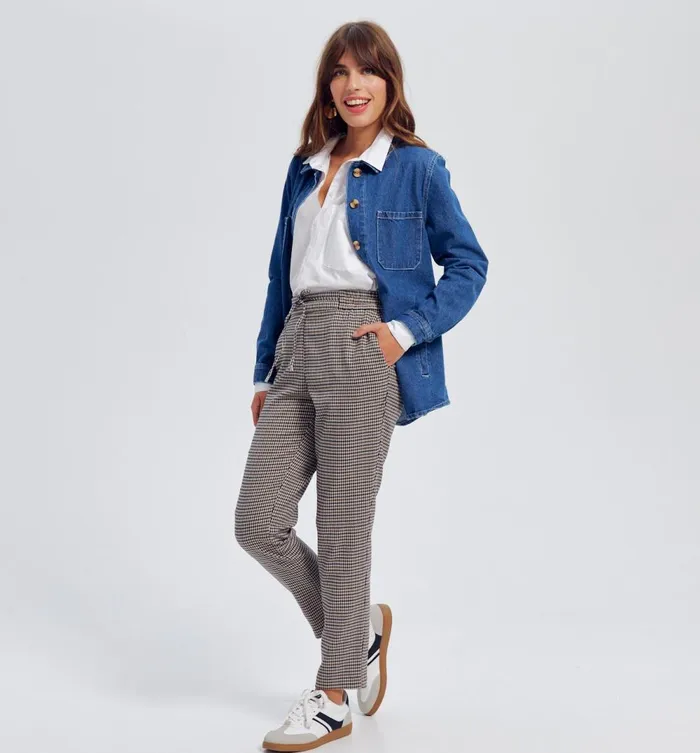 Women Checked Jogging Trousers 8211 Multicolour Checks Promod Trousers
