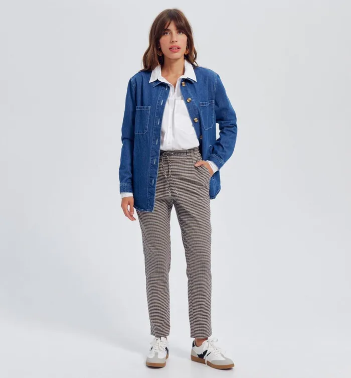 Women Checked Jogging Trousers 8211 Multicolour Checks Promod Trousers