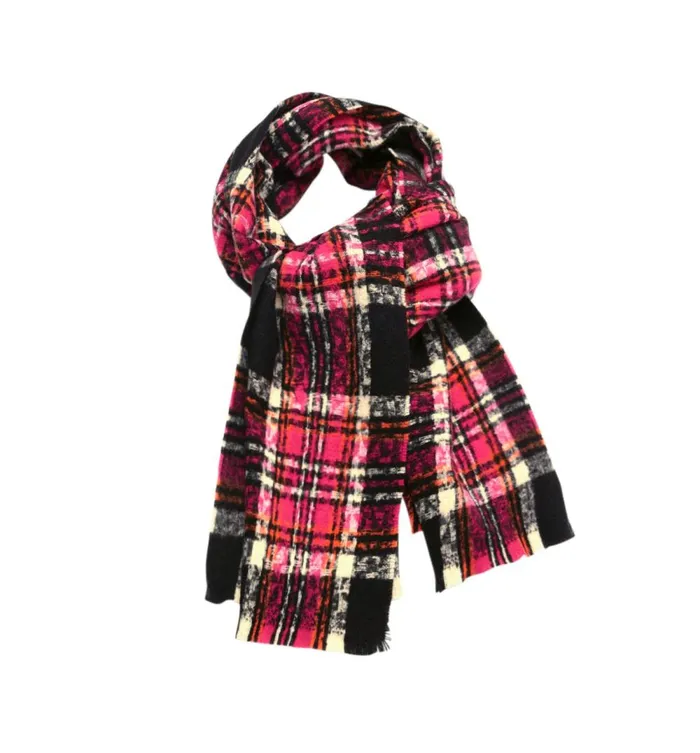 Women Checked Scarf 8211 Black Print Promod Scarves