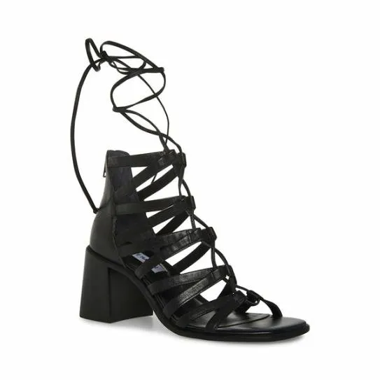 Women CHERRI30 BLACK LEATHER Black Leather Steve Madden Heels Women CHERRI30 BLACK LEATHER Black Leather Steve Madden Heels