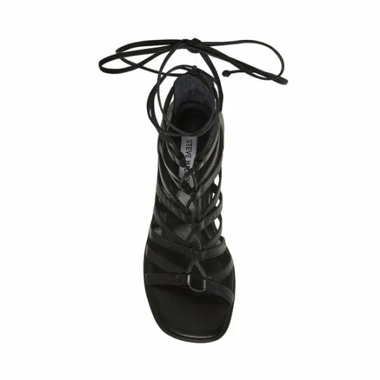 Women CHERRI30 BLACK LEATHER Black Leather Steve Madden Heels Women CHERRI30 BLACK LEATHER Black Leather Steve Madden Heels