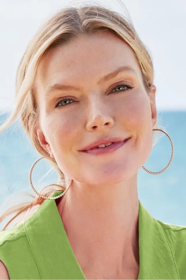 Women Circa Hoop Earring Silver Soft Surroundings Earrings Women Circa Hoop Earring Silver Soft Surroundings Earrings