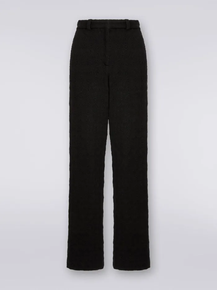 Women Classic Trousers With Lace Effect Black Missoni Trousers