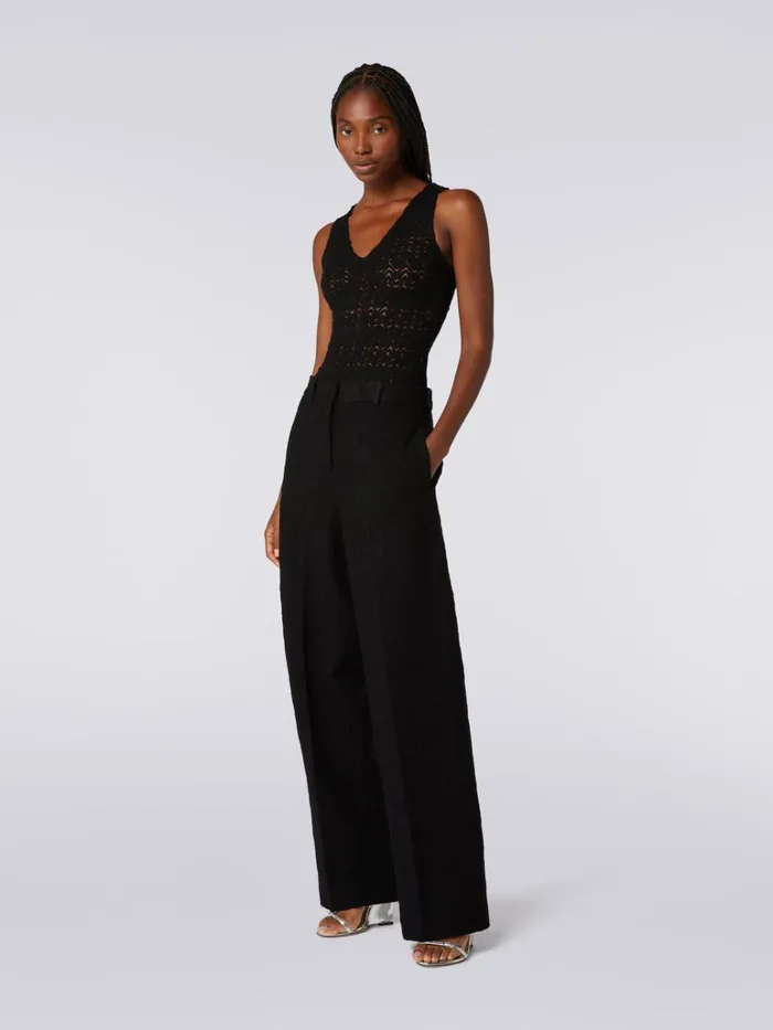 Women Classic Trousers With Lace Effect Black Missoni Trousers