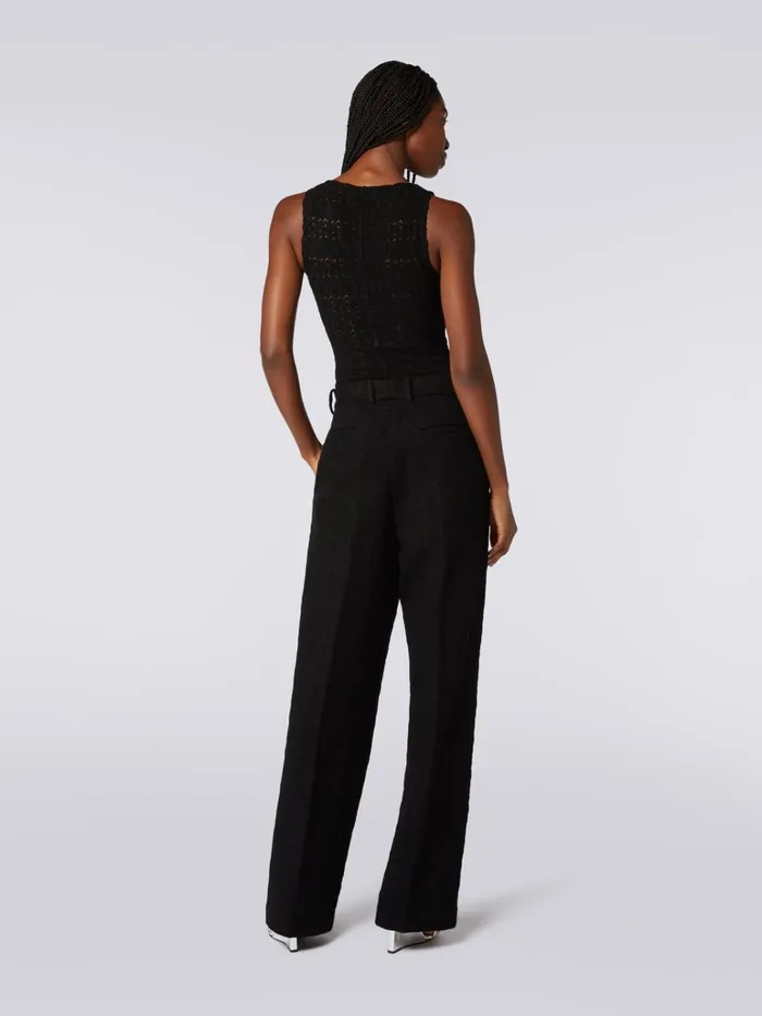 Women Classic Trousers With Lace Effect Black Missoni Trousers