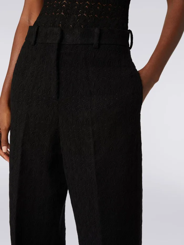 Women Classic Trousers With Lace Effect Black Missoni Trousers