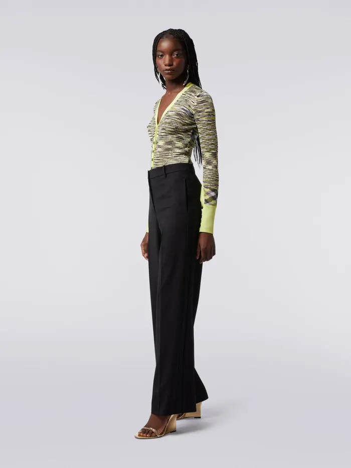 Women Classic Wool And Technical Fabric Trousers Black Missoni Trousers Women Classic Wool And Technical Fabric Trousers Black Missoni Trousers