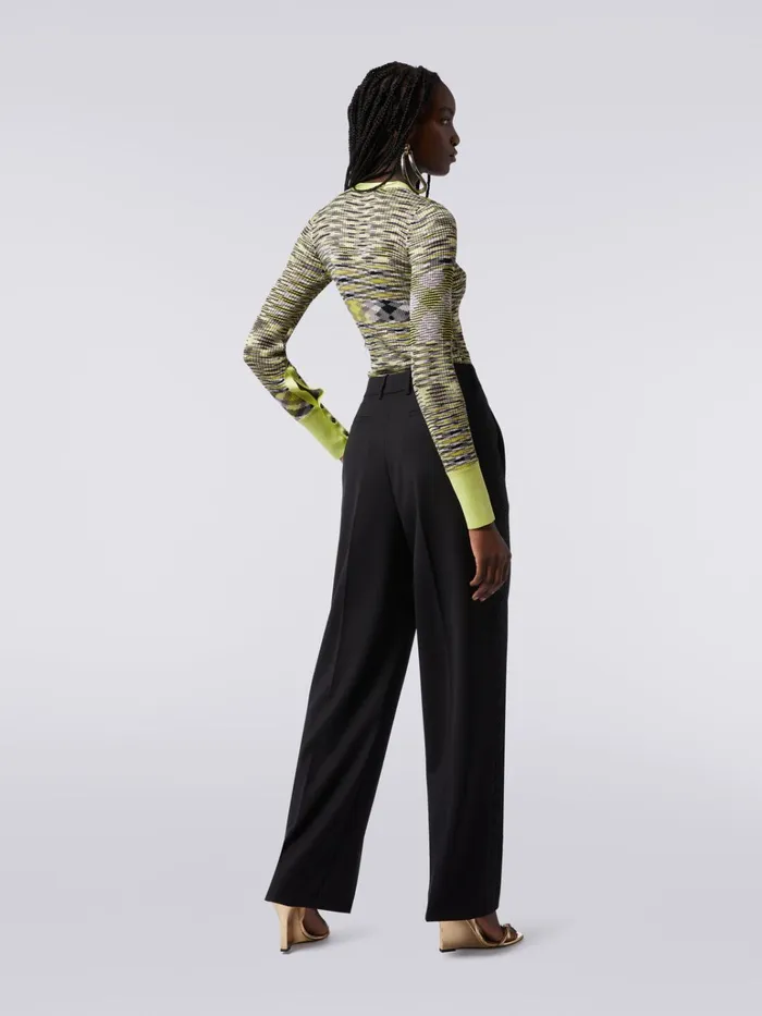 Women Classic Wool And Technical Fabric Trousers Black Missoni Trousers Women Classic Wool And Technical Fabric Trousers Black Missoni Trousers