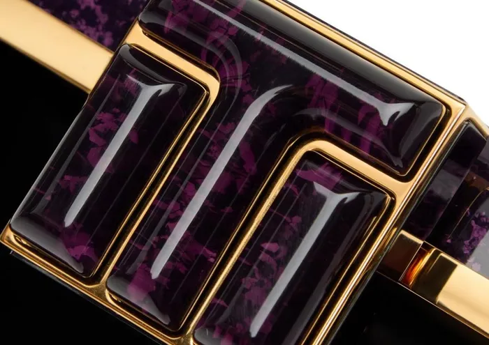 Women Clutches Tom Ford Glitter Plexiglass 001 Lock Minaudiere Dahlia