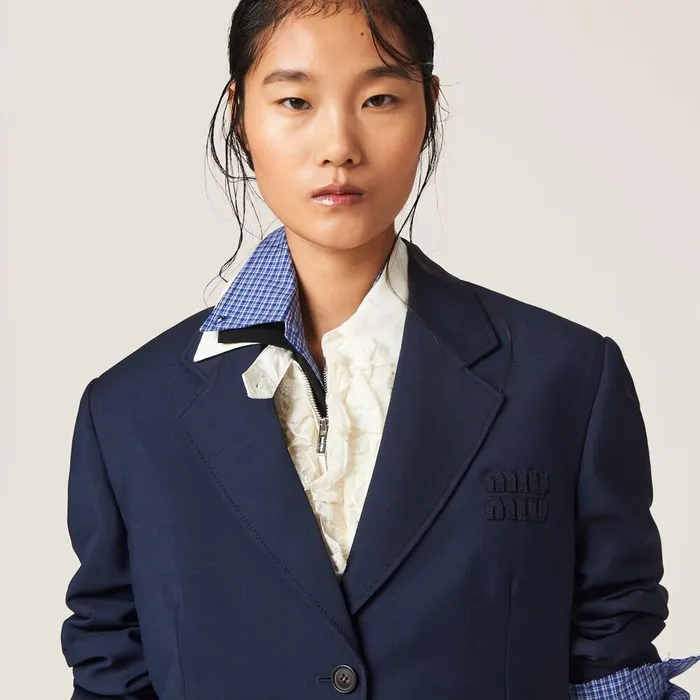 Women Coats And Jackets Miu Miu Singlebreasted Mohair Coat Navy Women Coats And Jackets Miu Miu Singlebreasted Mohair Coat Navy