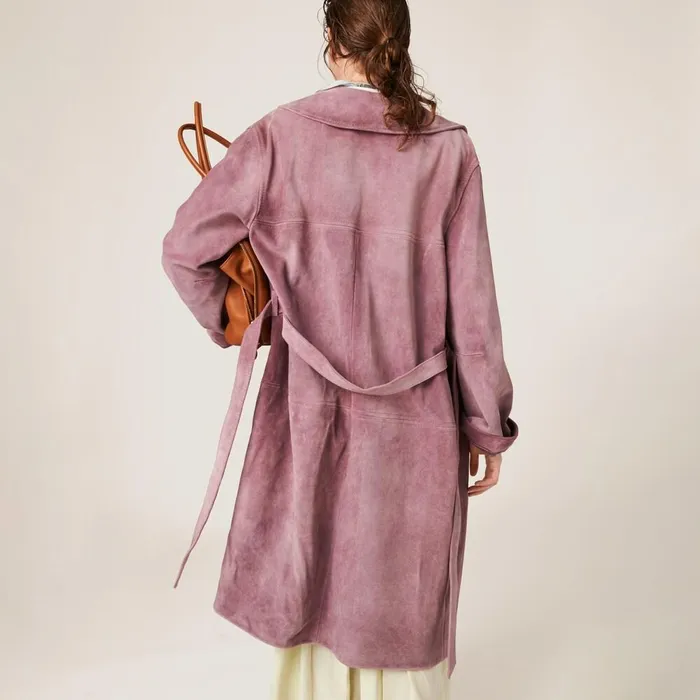 Women Coats And Jackets Miu Miu Suede Coat Raspberry Women Coats And Jackets Miu Miu Suede Coat Raspberry