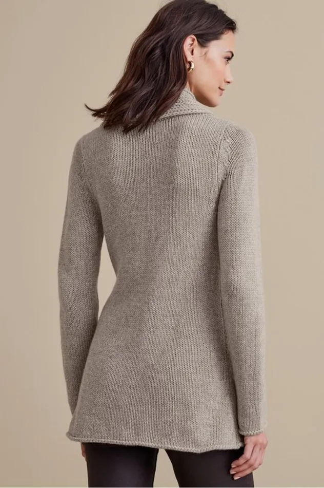 Women Country Weekend Sweater Taupe Soft Surroundings Tops